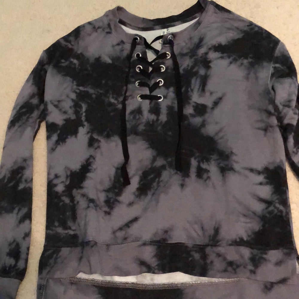 Black and Grey camo print shirt